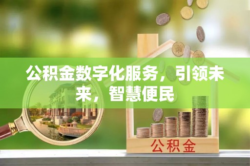 且末公积金数字化服务，引领未来，智慧便民