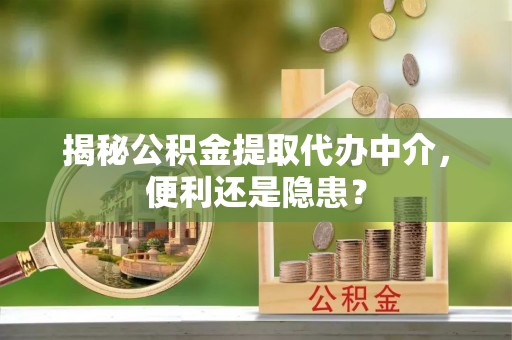 且末揭秘公积金提取代办中介，便利还是隐患？