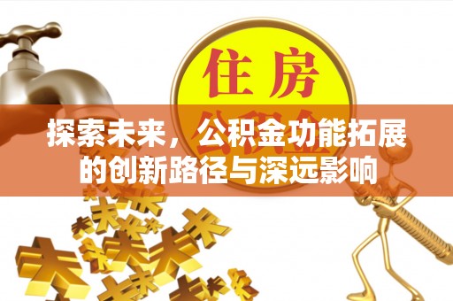 且末探索未来，公积金功能拓展的创新路径与深远影响