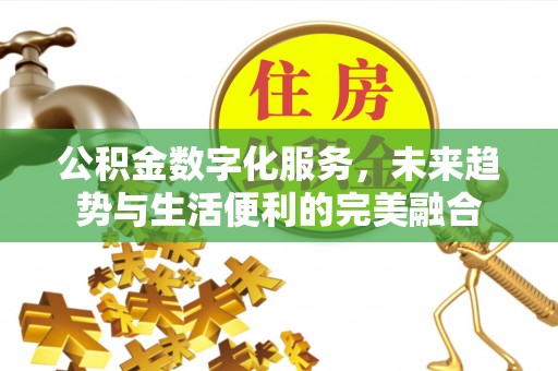 且末公积金数字化服务，未来趋势与生活便利的完美融合