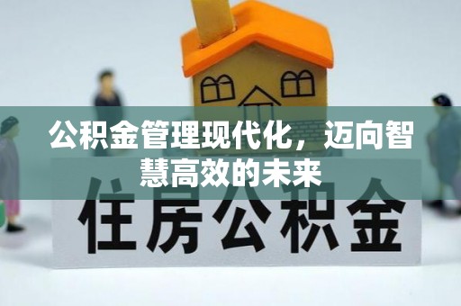 且末公积金管理现代化，迈向智慧高效的未来