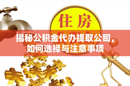 且末揭秘公积金代办提取公司，如何选择与注意事项
