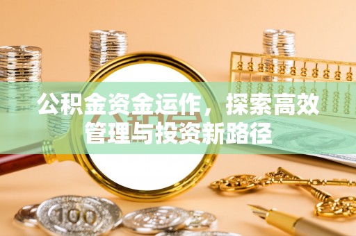 且末公积金资金运作，探索高效管理与投资新路径