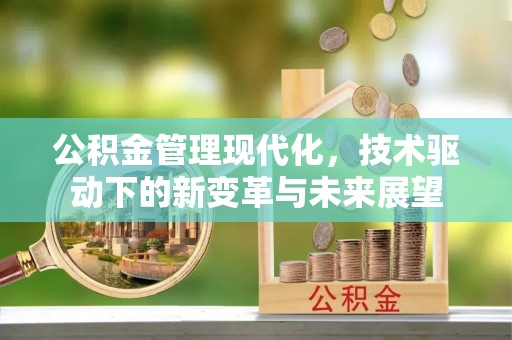且末公积金管理现代化，技术驱动下的新变革与未来展望