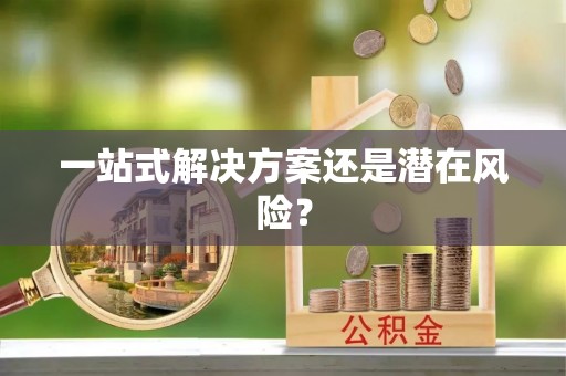 且末一站式解决方案还是潜在风险？