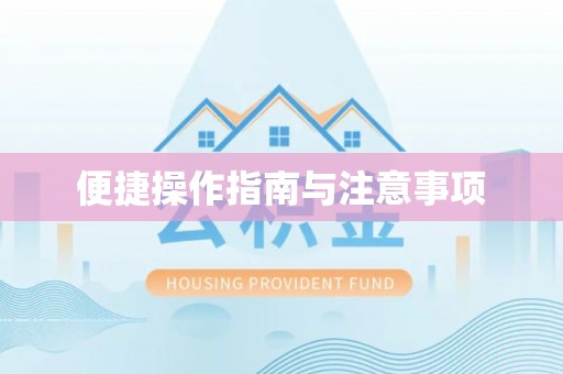 且末便捷操作指南与注意事项