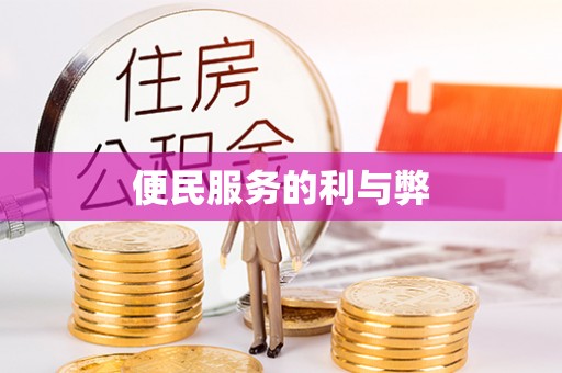 且末便民服务的利与弊